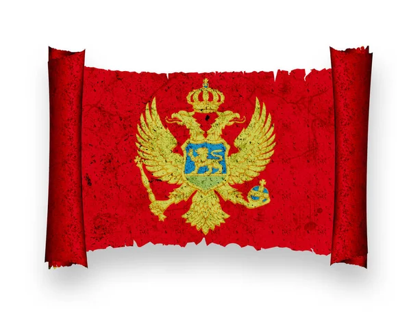 Flaga Czarnogóry Flaga Kraju — Zdjęcie stockowe