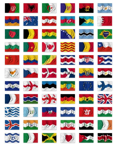 Zászlók Nemzeti Színekben Háttérben — Stock Fotó