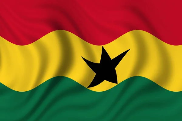 Flagge Von Ghana Nationale Flagge — Stockfoto