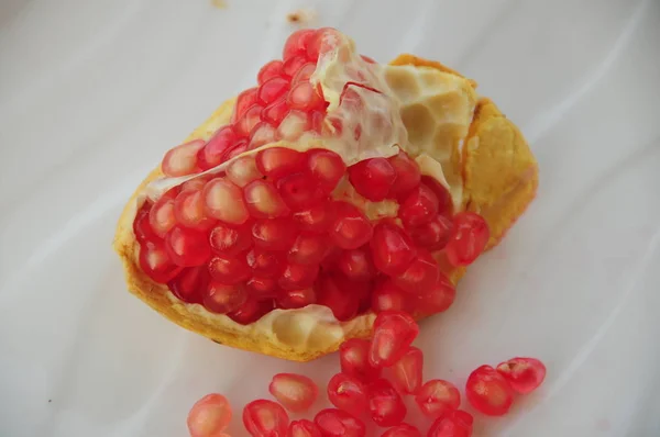 Grenade Rouge Fraîche Fruits Été — Photo