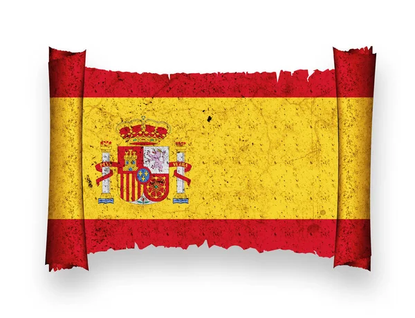 Bandeira Espanha Bandeira Nacional País — Fotografia de Stock