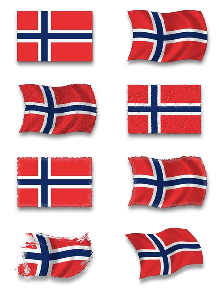 Bandera Norway Sobre Fondo Acercamiento — Foto de Stock