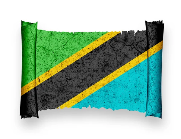 Bandeira Tanzânia Bandeira Nacional País — Fotografia de Stock