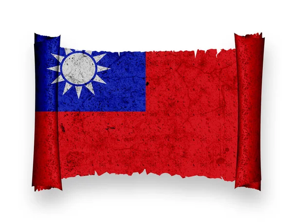 Taiwans Flagga Nationell Flagga — Stockfoto