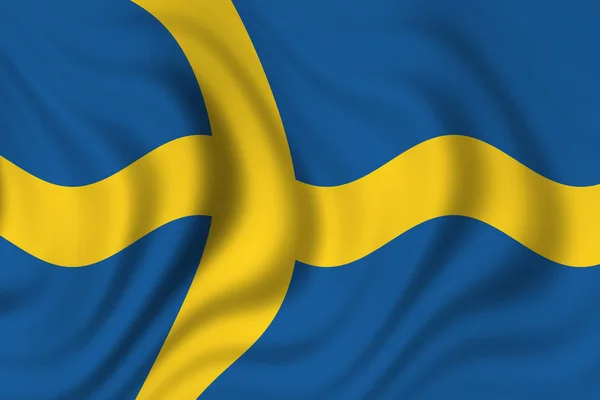 Sveriges Flagga Nationell Flagga — Stockfoto