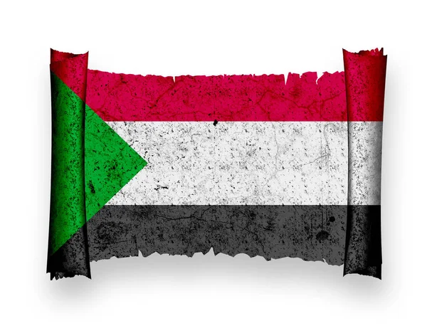 Bandiera Sudan Bandiera Nazionale Del Paese — Foto Stock