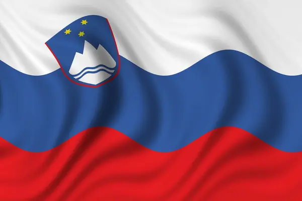 Sloveniens Flagga Nationell Flagga — Stockfoto