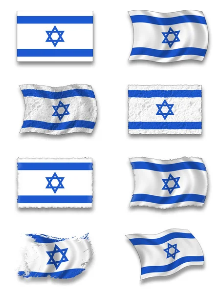 Σημαία Του Ισραήλ Εθνική Σημαία Χώρας — Φωτογραφία Αρχείου