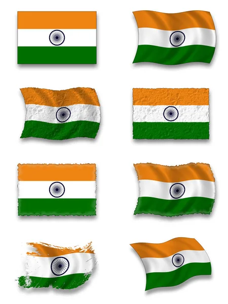Σημαία Της Ινδίας Εθνική Σημαία Χώρας — Φωτογραφία Αρχείου