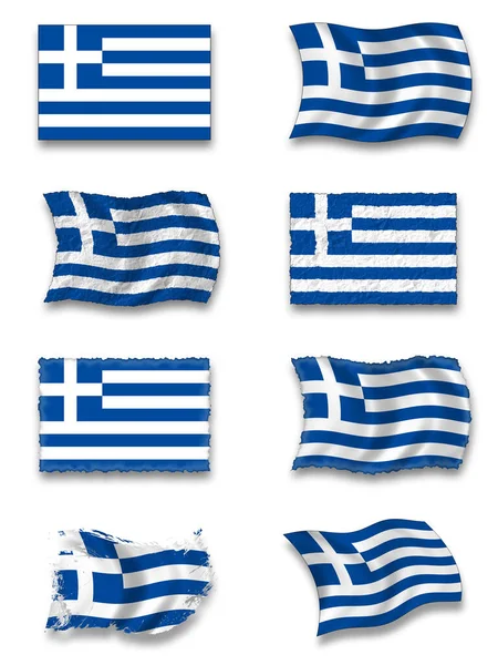 Σημαία Της Ελλάδας Εθνική Σημαία Χώρας — Φωτογραφία Αρχείου