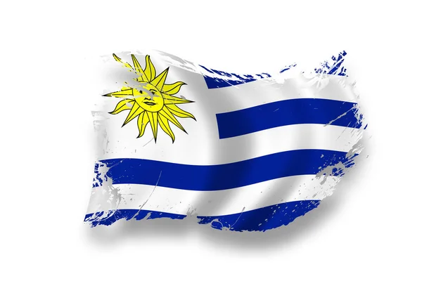 Σημαία Της Ουρουγουάης Εθνική Σημαία Χώρας — Φωτογραφία Αρχείου