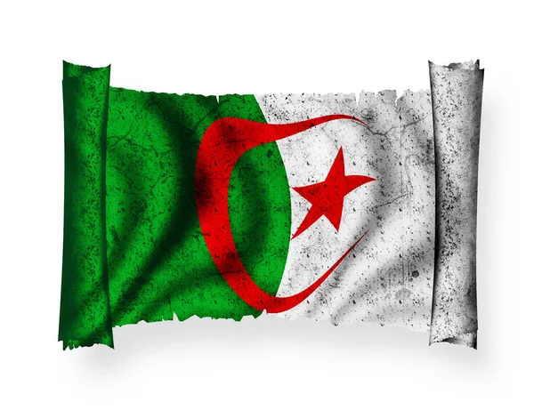 Zászló Algéria Nemzeti Lobogó — Stock Fotó