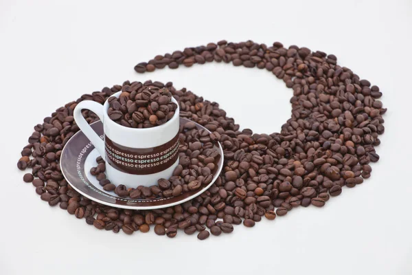 Lewa Ręka Espresso Swirl — Zdjęcie stockowe