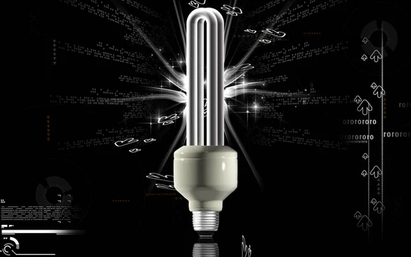 Cfl Lightbulb Illuminated Light — Stock Photo, Image