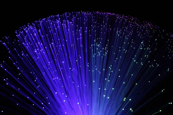 Fiber Optical Fibers Night — Stock Photo, Image
