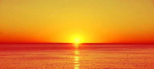 Zonsondergang Boven Oceaan — Stockfoto