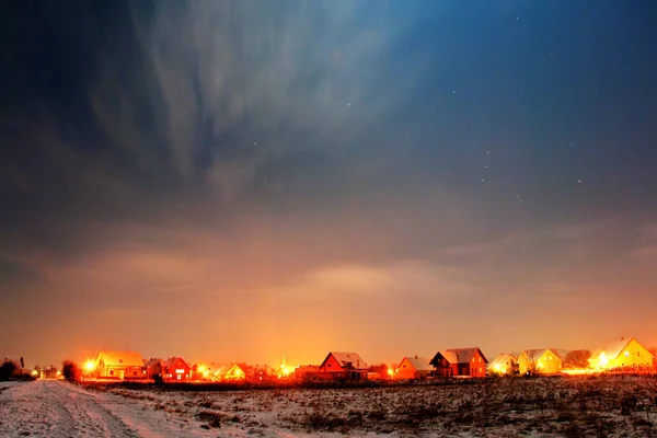 Cielo Notturno Insediamento — Foto Stock