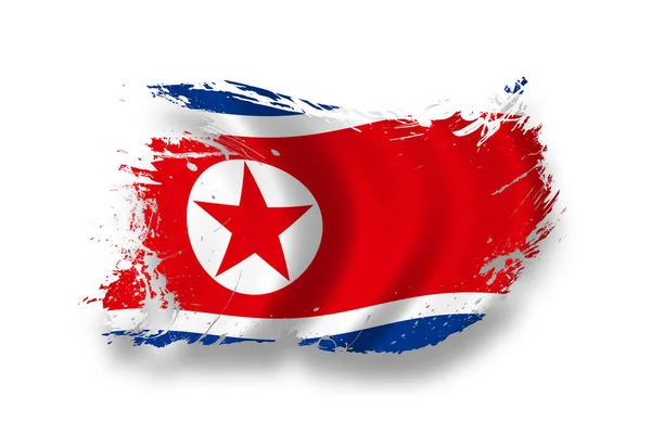 Flag North Korea National Country Flag — Stock Photo, Image