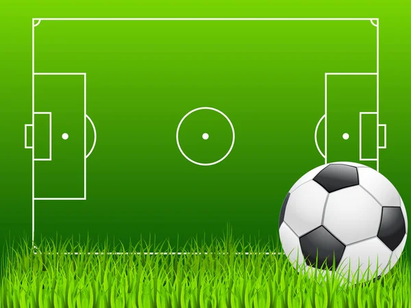 Fußballplatz Und Fußball — Stockfoto