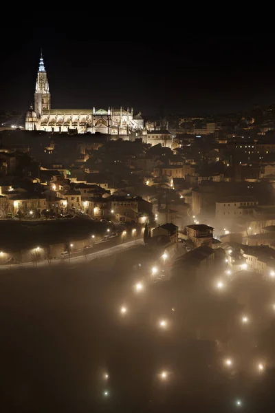 Toledo Por Noche España — Foto de Stock