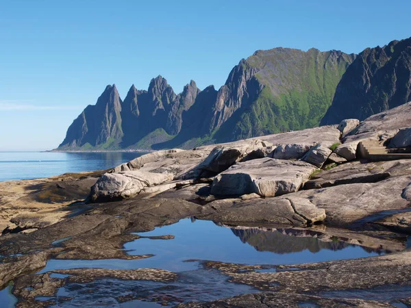 Noruega Sobre Paisagem Natural Fundo — Fotografia de Stock