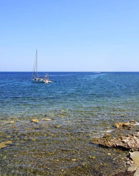 Vacker Lugn Strand Resebegrepp — Stockfoto