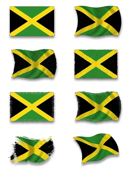 Σημαία Της Τζαμάικα Εθνική Σημαία Χώρας — Φωτογραφία Αρχείου