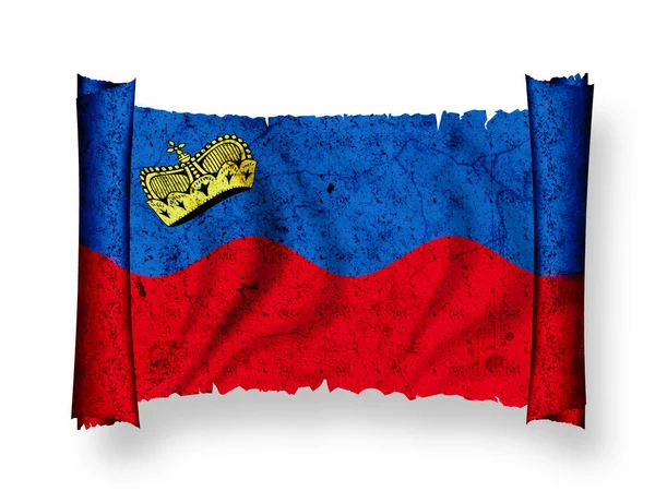 Vlag Van Liechtenstein Nationale Vlag — Stockfoto