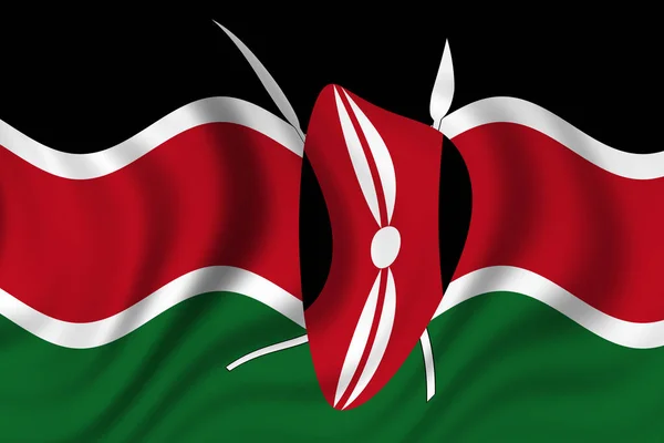 Flag Kenya National Country Flag — Stock Photo, Image