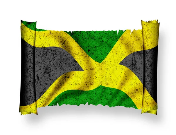 Σημαία Της Τζαμάικα Εθνική Σημαία Χώρας — Φωτογραφία Αρχείου