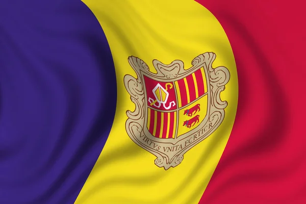 Vlaggen Van Andorra Nationale Vlag — Stockfoto