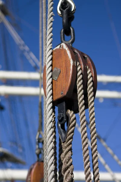 Scenic View Sail Boat Details — Stock Photo, Image