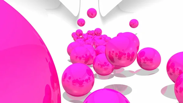 3D球管图片 粉红色03 — 图库照片