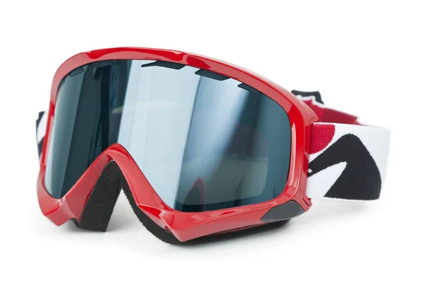 被白色隔离的Ski Goggles — 图库照片