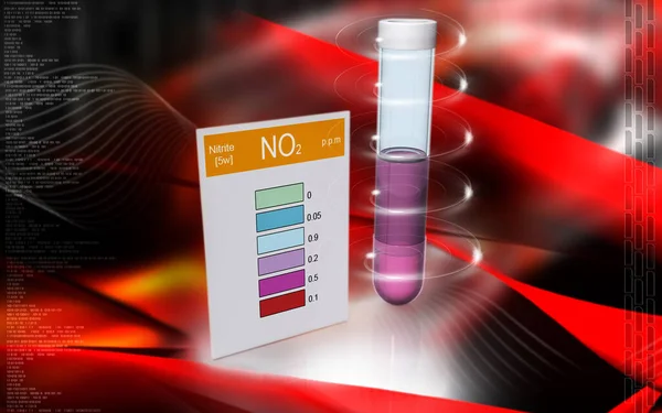Teste Nitrito Pesquisa Química — Fotografia de Stock