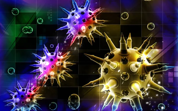 Virus Batteri Illustrazione Grafica — Foto Stock