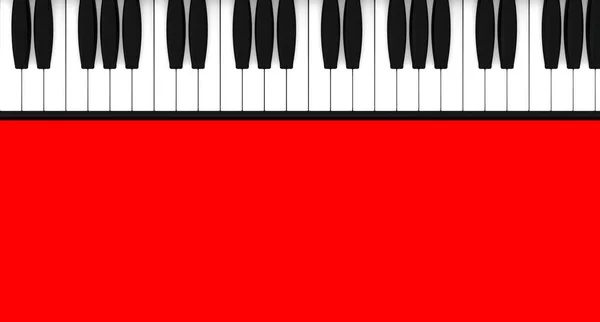 Klavierhintergrund Rot — Stockfoto