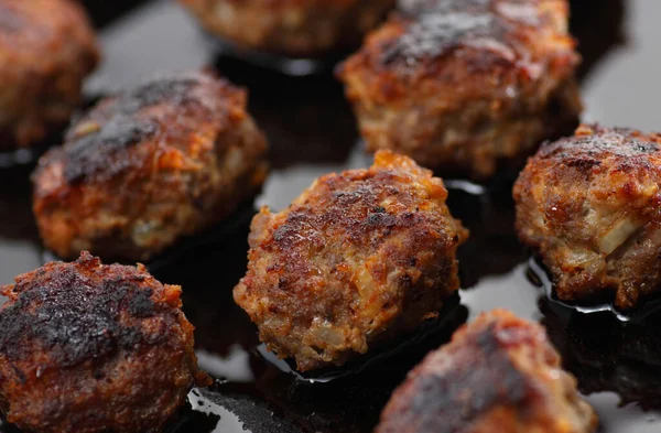 Primo Piano Vista Gustosa Carne Gustosa — Foto Stock