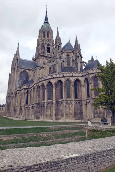 Cathedral Notre Dame Bayeux Normandia Franciaország — Stock Fotó