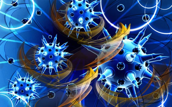 Virové Bakterie Grafická Ilustrace — Stock fotografie