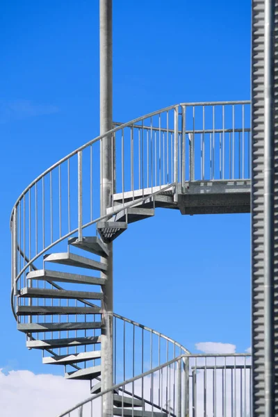 Spirál Lépcsőház Építése Lépcsőmászás — Stock Fotó