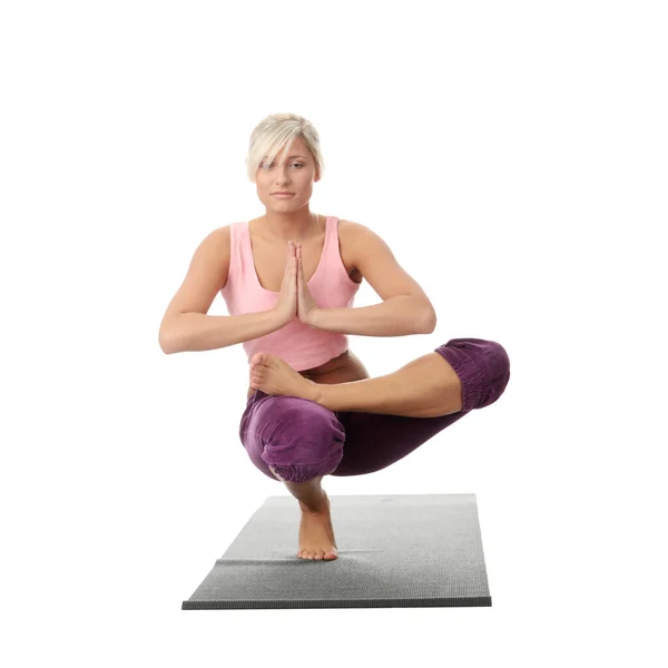 Young Woman Exercising Physical Trainer — Stock Photo, Image