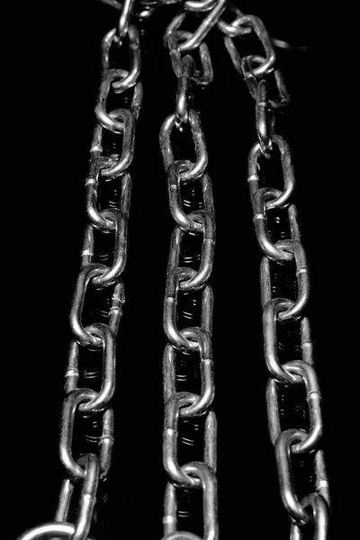 Metal Chain Black Background — Stock Photo, Image