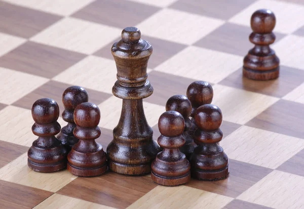 Стратегія Гра Шаховій Дошці — стокове фото