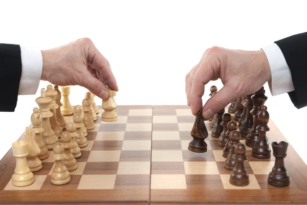 Satranç Tahtası Oyunu Strateji Taktikler — Stok fotoğraf