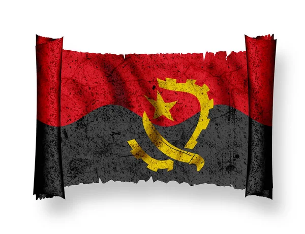 Прапор Анголи Національний Прапор Країни — стокове фото