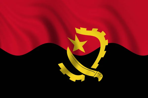 Angola Bayrağı Ulusal Ülke Bayrağı — Stok fotoğraf