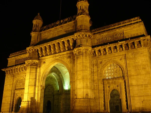 Puerta Entrada India Bombardeo Nocturno — Foto de Stock