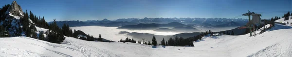 Vue Panoramique Sur Paysage Alpin Majestueux — Photo