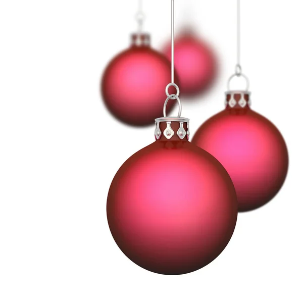 Різдвяні Кульки Фон Червоний — стокове фото